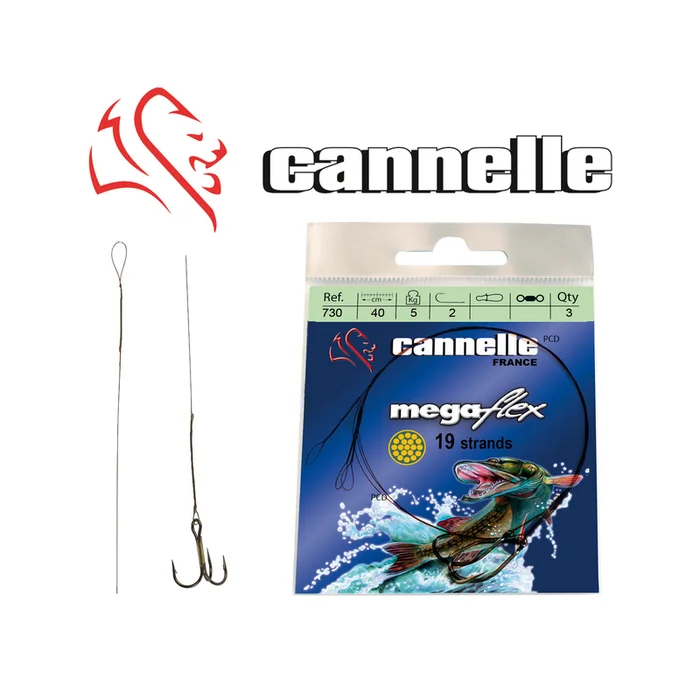 BAS DE LIGNE ACIER CANNELLE MEGAFLEX C733 40CM PAR 3