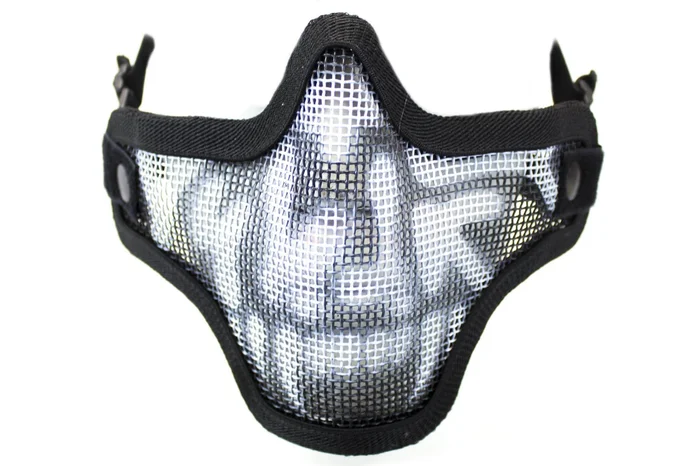 Bas de masque grillage shield skull – Noir