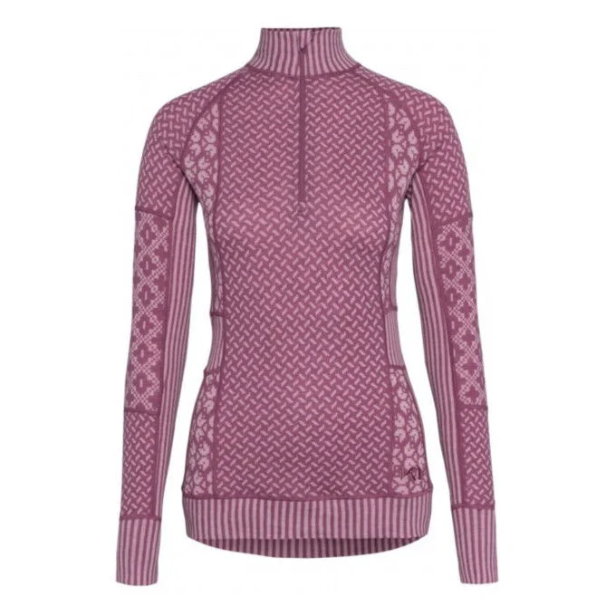 Baselayer a manches longues femme Kari Traa Smekker H/Z – Light Plum