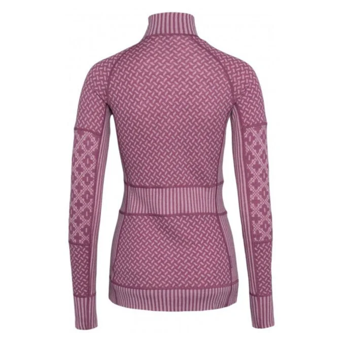 Baselayer a manches longues femme Kari Traa Smekker H/Z – Light Plum – Image 2