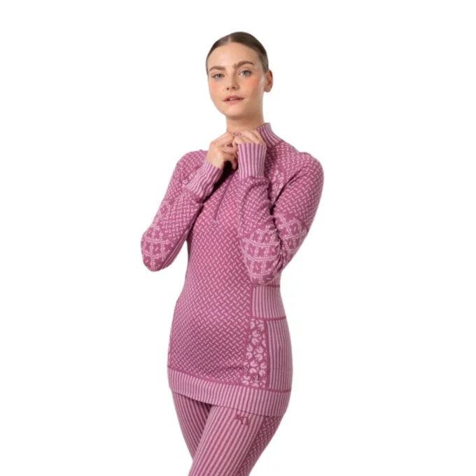 Baselayer a manches longues femme Kari Traa Smekker H/Z – Light Plum – Image 3
