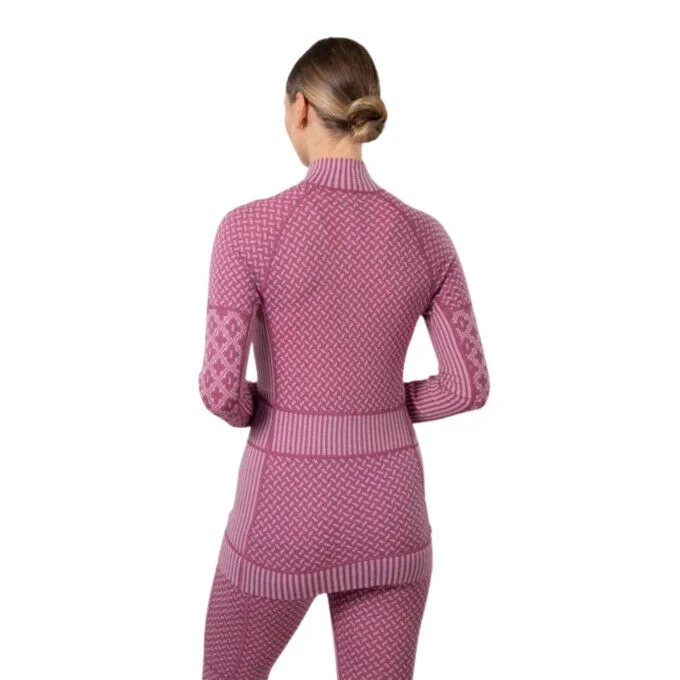 Baselayer a manches longues femme Kari Traa Smekker H/Z – Light Plum – Image 4