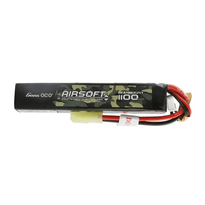 Batterie Airsoft Genspow Lipo 11.1V 1100mAh 25C 3S1P Tamiya – Puissance Stable – Autonomie Optimale