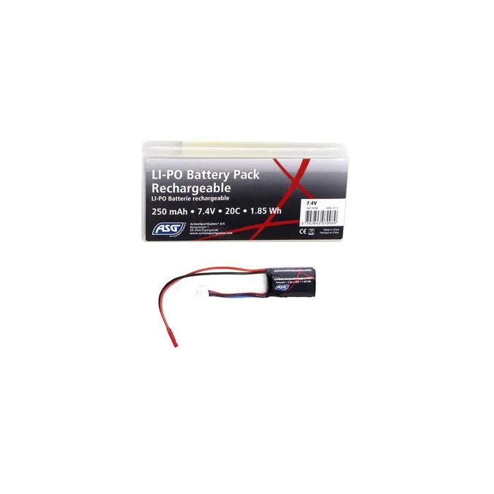 Batterie Lipo ASG HPA 2S 7.4V 250mAh 20C – Compacte et Puissante – Autonomie Optimale pour Airsoft et Equipements HPA