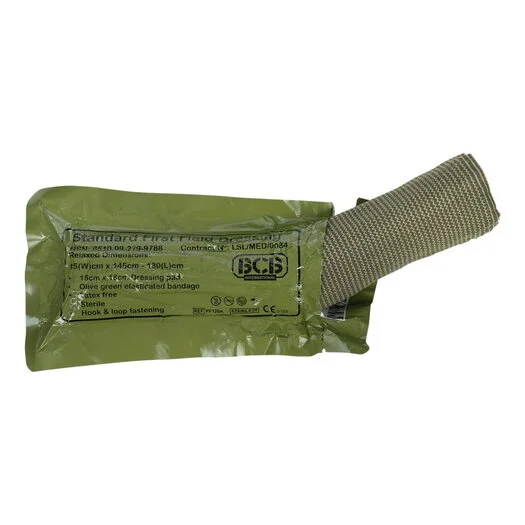BCB Combat first field pansement standard PF120A, compresse 15 x 18 cm