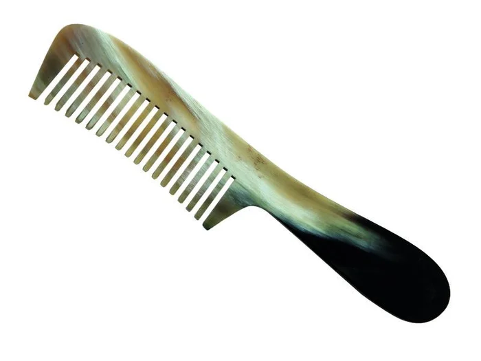 BEL11206 PEIGNE RATEAU AVEC MANCHE 19CM CORNE