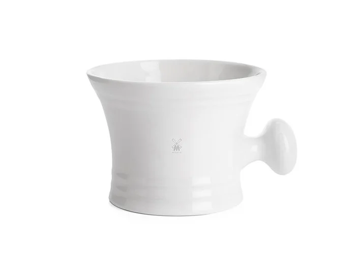 BELRN4 BOL A RASER AVEC POIGNEE MUHLE PORCELAINE BLANCHE