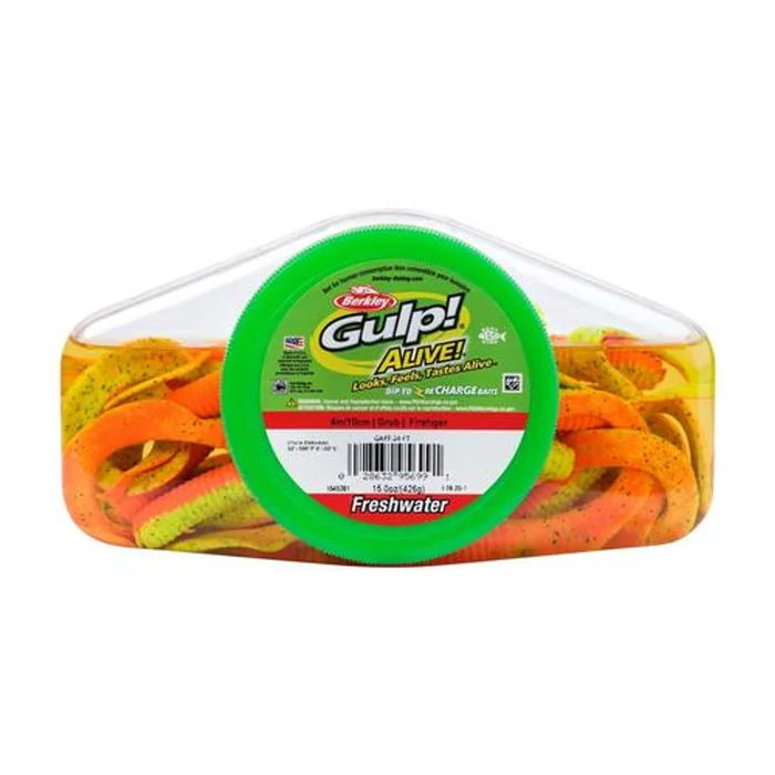 Berkley Gulp! Alive! Grub 4in – Pint – Pink Shine – Image 2