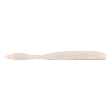 Berkley PowerBait MaxScent Flat Worm -3.6&Prime; – Blanc Nacré