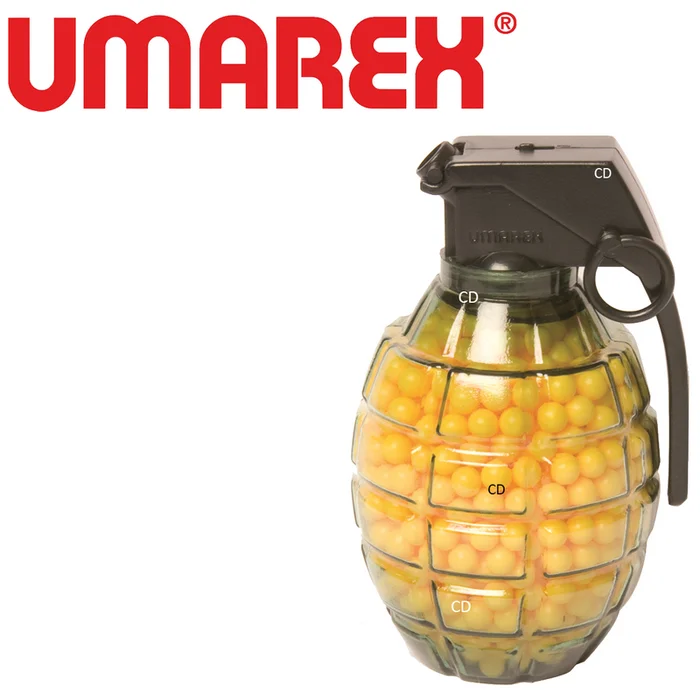 BILLES UMAREX 6MM JAUNES 0.12G EN FAUSSE GRENADE