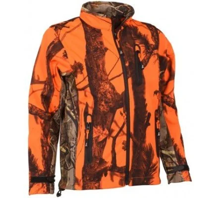 Blouson softshell enfant orange GhostCamo PERCUSSION