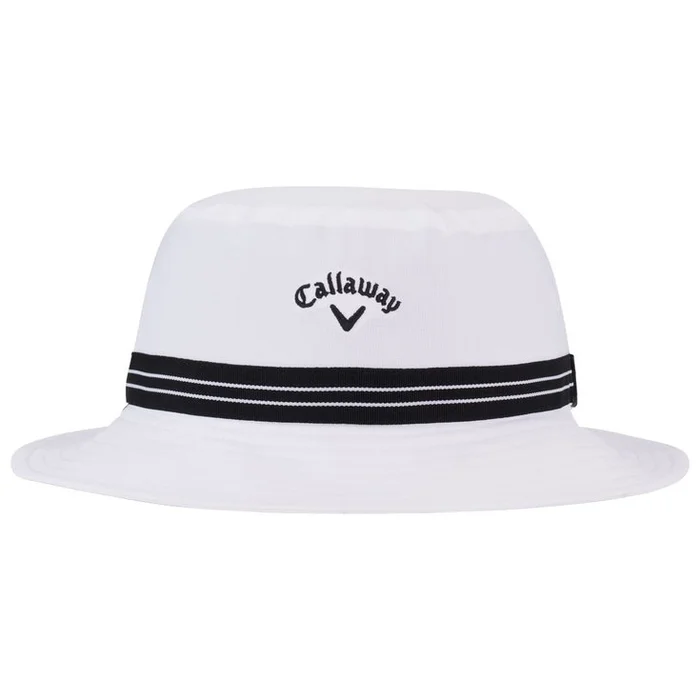 Bob Callaway Golf Bucket Hat White Black