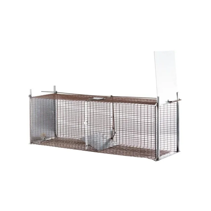 Boîte à Fauves Pliante 2 Entrées 100 cm – Structure Robuste – Transport Facile – Sécurisation Efficace du Gibier