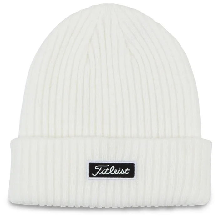 Bonnet Titleist Charleston Cuff Knit White Black