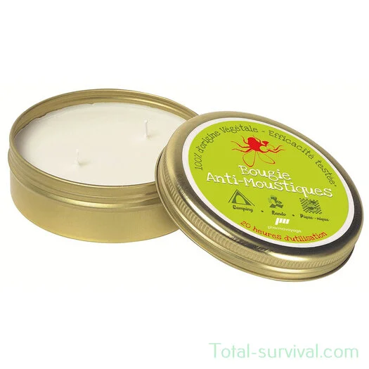 Bougie anti-moustiques, 100% naturelle, 20 heures