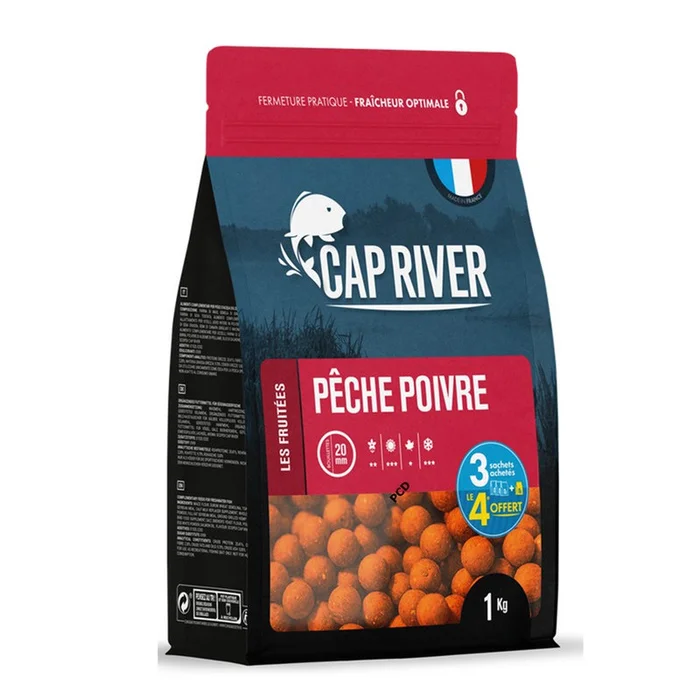 Bouillettes Cap River Pêche Poivre 2KG500
