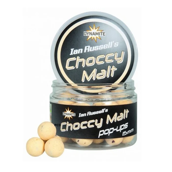 Bouillettes Flottantes Dynamite Baits 100G 12MM Ian Russell’s Choccy Malt Pop-Ups