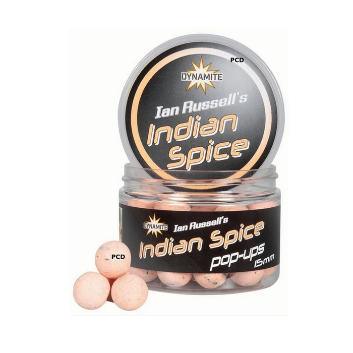 Bouillettes Flottantes Dynamite Baits 100G 15MM Ian Russell’s Indian Spice Pop-Ups