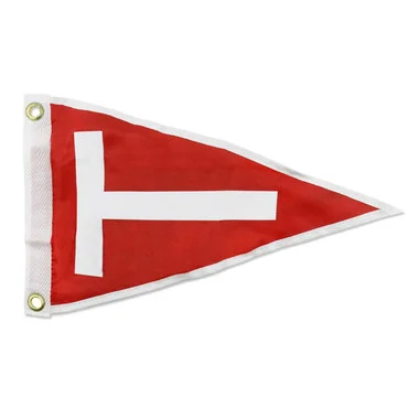 C&H Lures -Drapeau Tag, T blanc, 14 po x 8,5 po / 35,5 cm x 21,5 cm