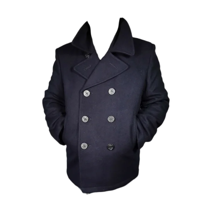 Caban US Navy Bleu nuit Boutons Noirs
