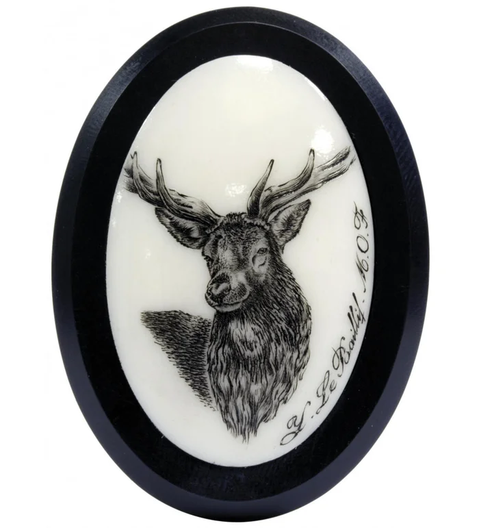 Calottes cerf aspect ivoire ou argent