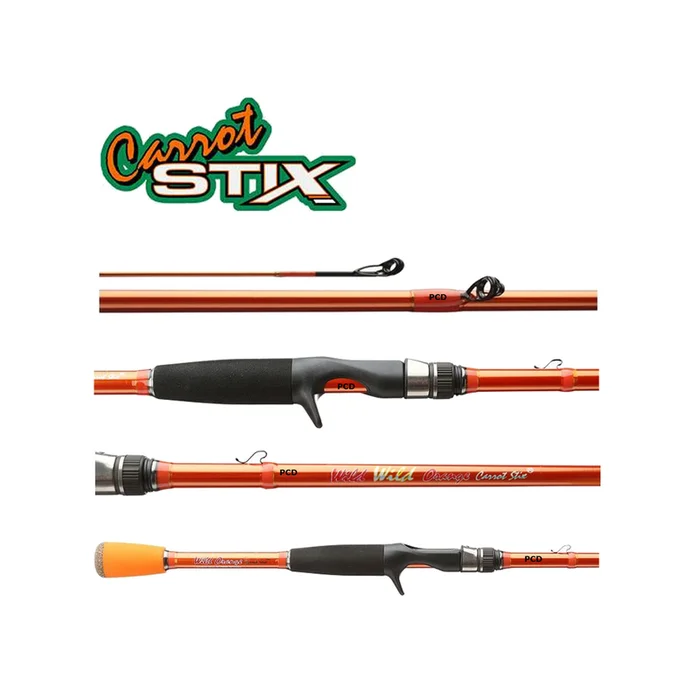 CANNE CASTING CARROT STIX WILD WILD ORANGE 1M98 MEDIUM 2 BRINS