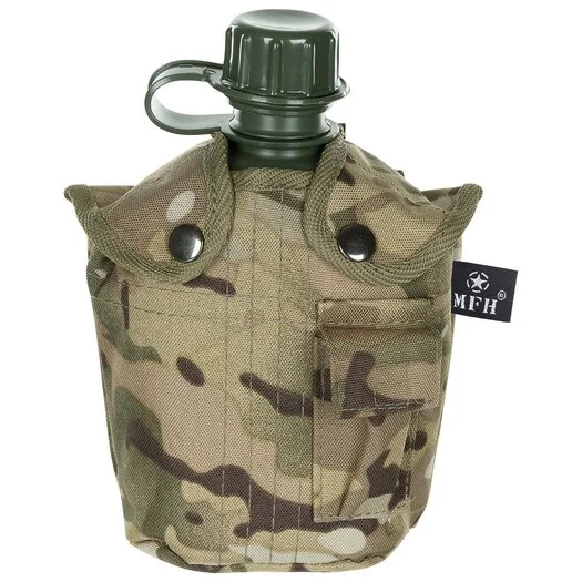 Cantine américaine 1L avec couvercle et alice clips, MTP Operation camo, sans BPA