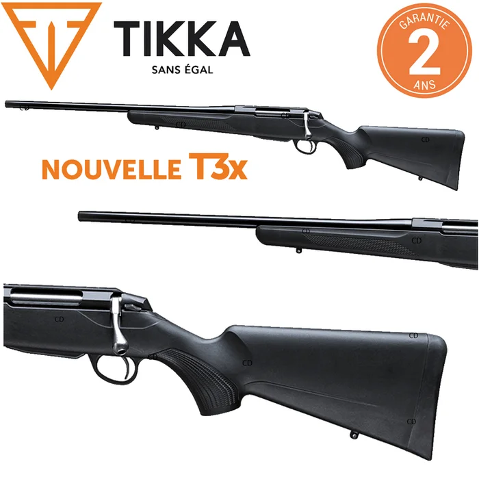 Carabine Tikka T3x Lite Gaucher Sans Organes De Visée Calibre 9.3×62