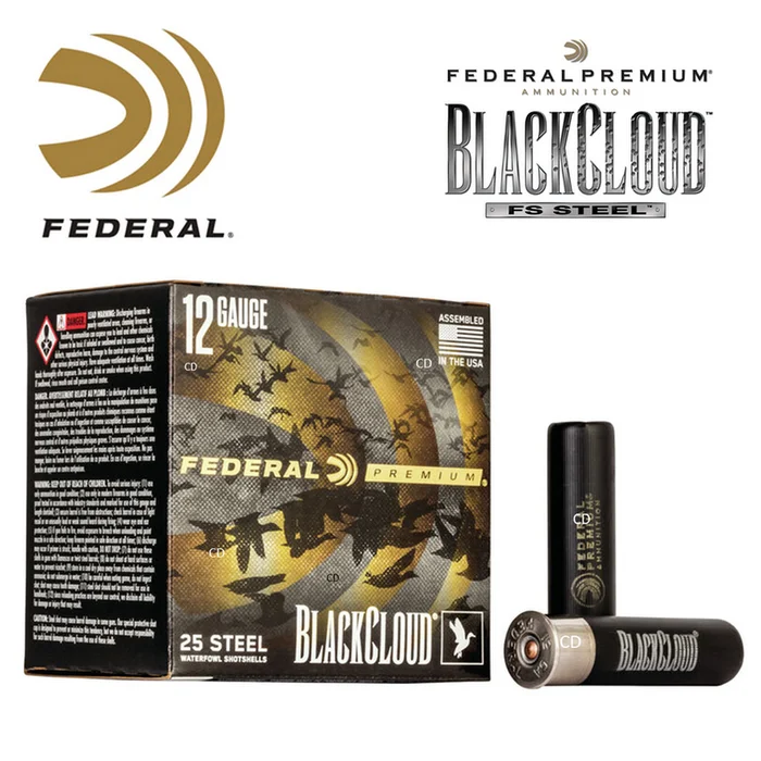 Cartouches Acier Black Cloud Waterfowl Fédéral 12 /89 Par 25