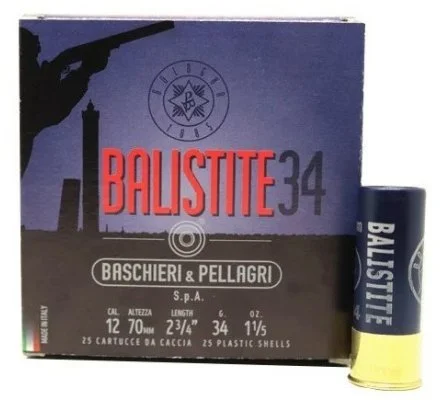 Cartouches Balistite 34 gr 12 /70 B&P