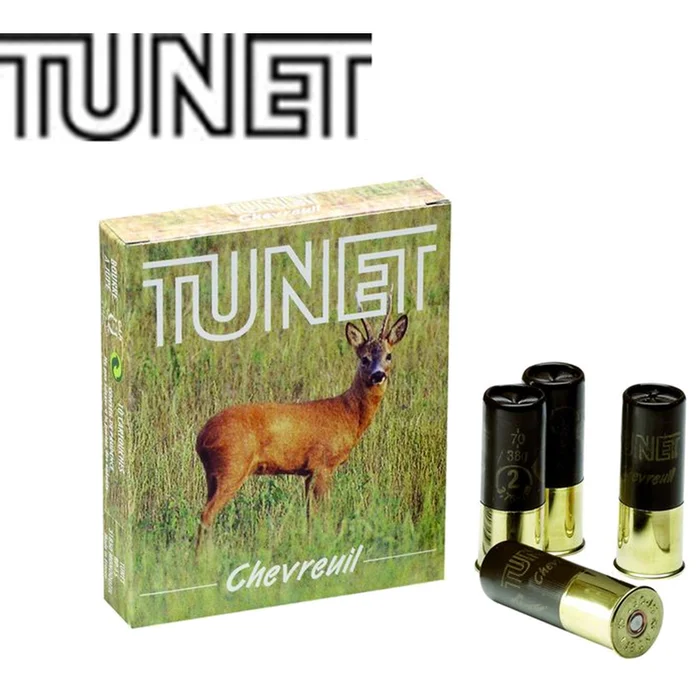 CARTOUCHES CHEVREUIL TUNET 38G PAR 10