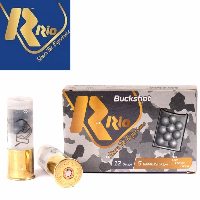 Cartouches Chevrotines Rio Buck 12 /70 32g 12 Grains Par 5