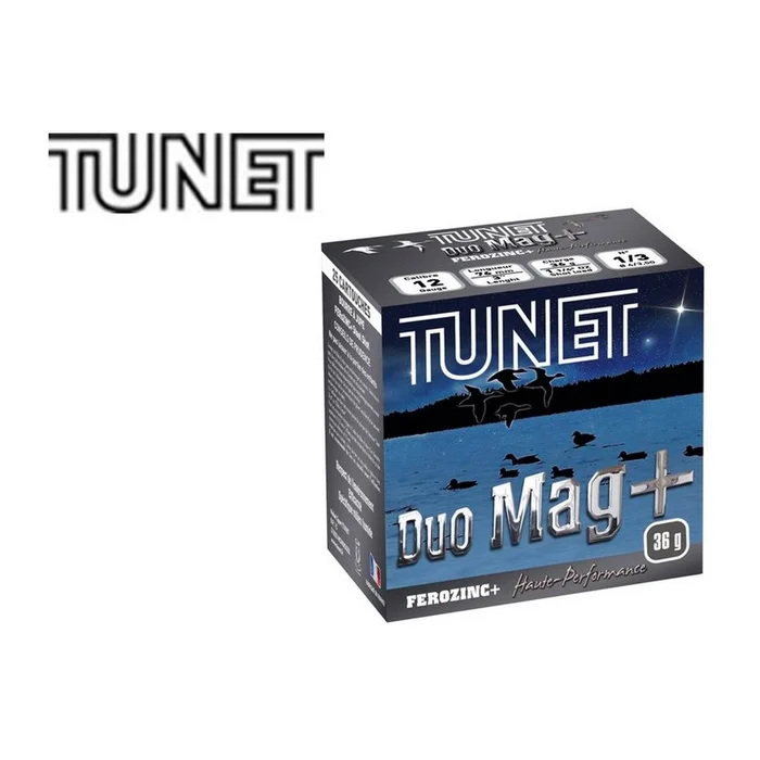 CARTOUCHES DUO MAGNUM CAL 12 TUNET PAR 25 PLOMBS 3+5