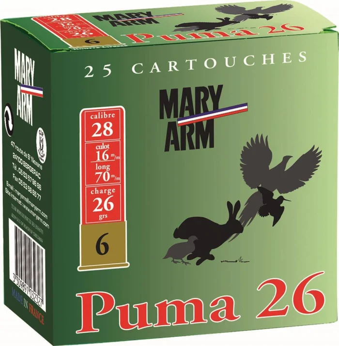 CARTOUCHES PUMA 26 CAL28/70 26G BJ