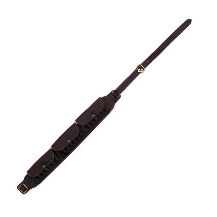 Cartouchière A Rabats 21 Tubes Colombi Sports Calibre 12 En Cuir Vieilli