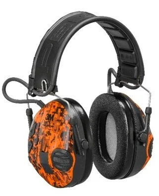 Casque 3M Peltor sporttac – Coquilles Vertes/Oranges digital Camo