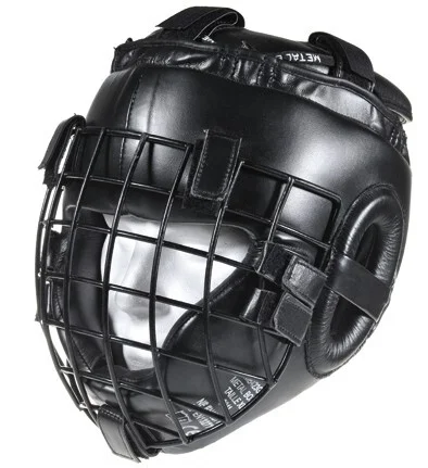 Casque de protection à grille Metal Boxe – Noir