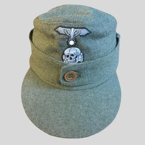 Casquette Allemande Waffen SS Feldgrau 1 bouton
