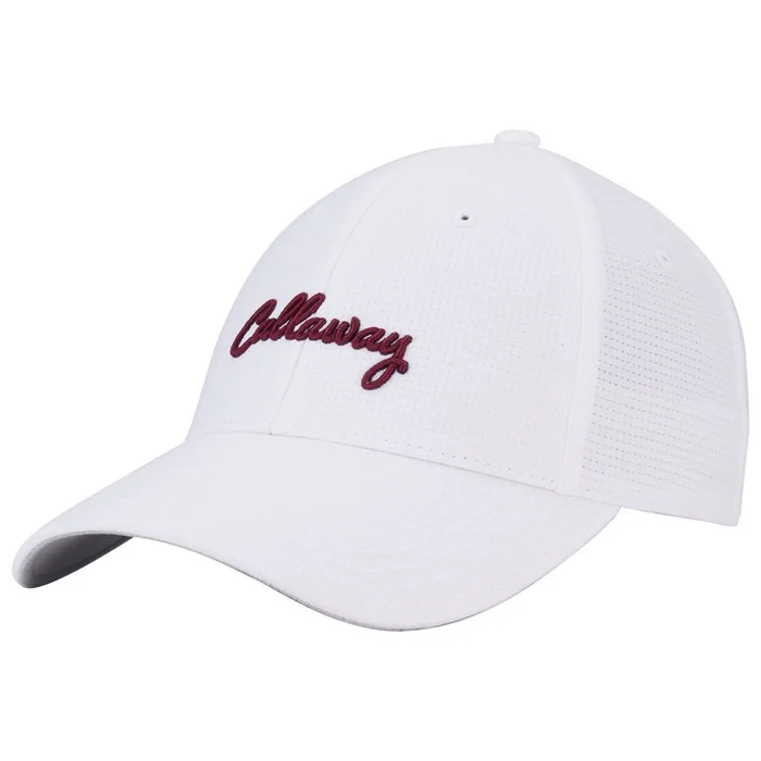 Casquette Callaway Golf Women Stitch Magnet White Red Plum