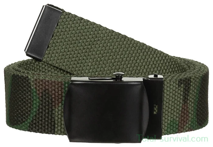 Ceinture « outdoor » woodland camo, longueur max 130CM