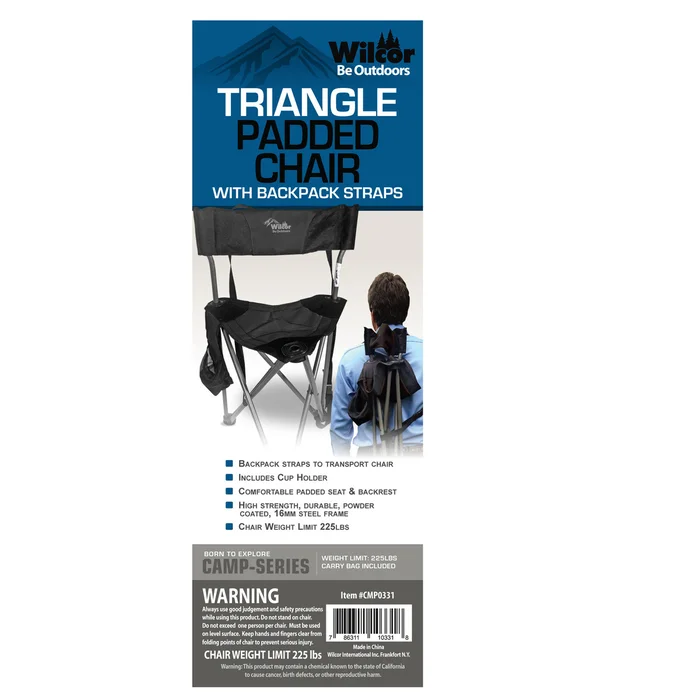 Chaise triangulaire rembourrée avec sangles de sac à dos – Image 3