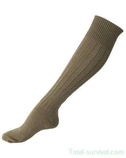 Chaussettes d&rsquo;hiver haute Mil-Tec Thermal, Bundeswehr, vert olive