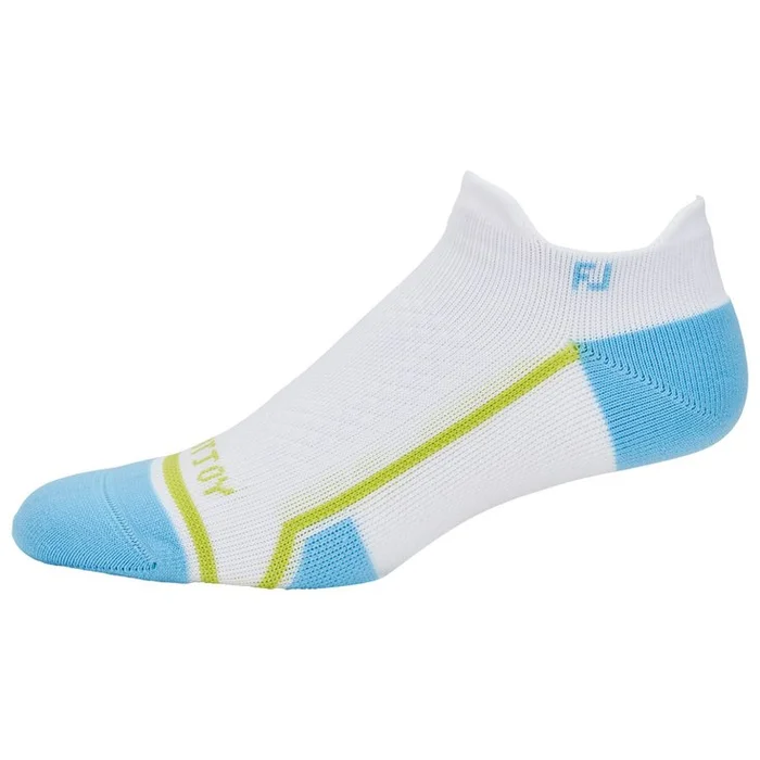 Chaussettes Footjoy TECHD.R.Y Roll-Tab Women White Aqua