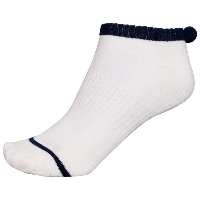 Chaussettes Footjoy Women Prodry Pom Pom White Navy
