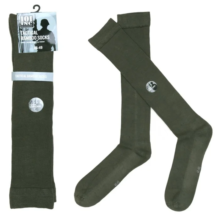 Chaussettes Tactical en fibres de bambou Vertes