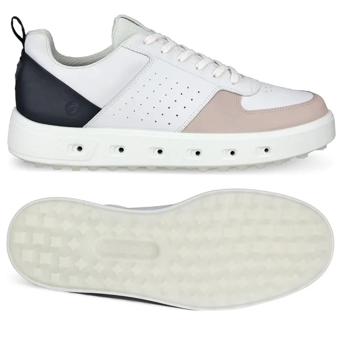 Chaussures avec crampons Ecco M Golf Street 720 White Black Gravel
