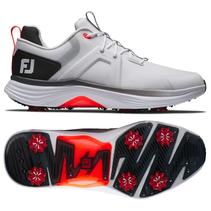 Chaussures avec crampons Footjoy Hyperflex White Black Red
