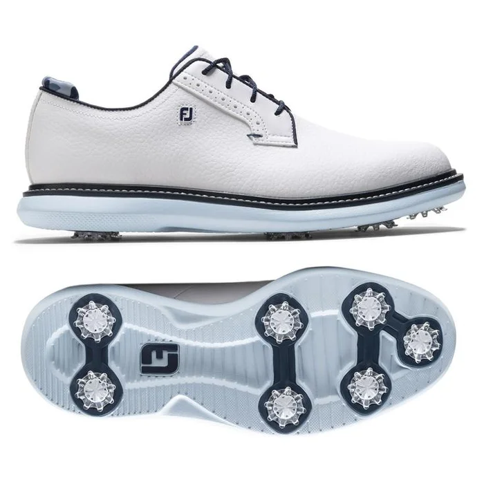 Chaussures avec crampons Footjoy Traditions Blucher White Navy Blue