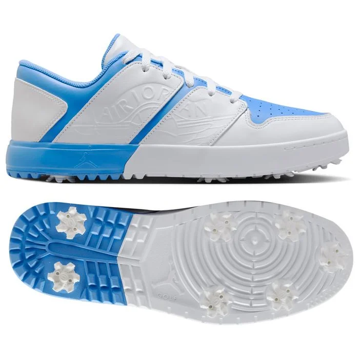 Chaussures avec crampons Nike Jordan Nu Retro 1 G White University Blue