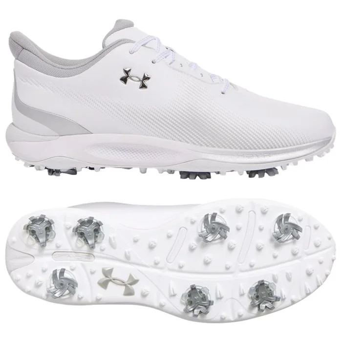 Chaussures avec crampons Under Armour Drive Fade White Metallic Silver